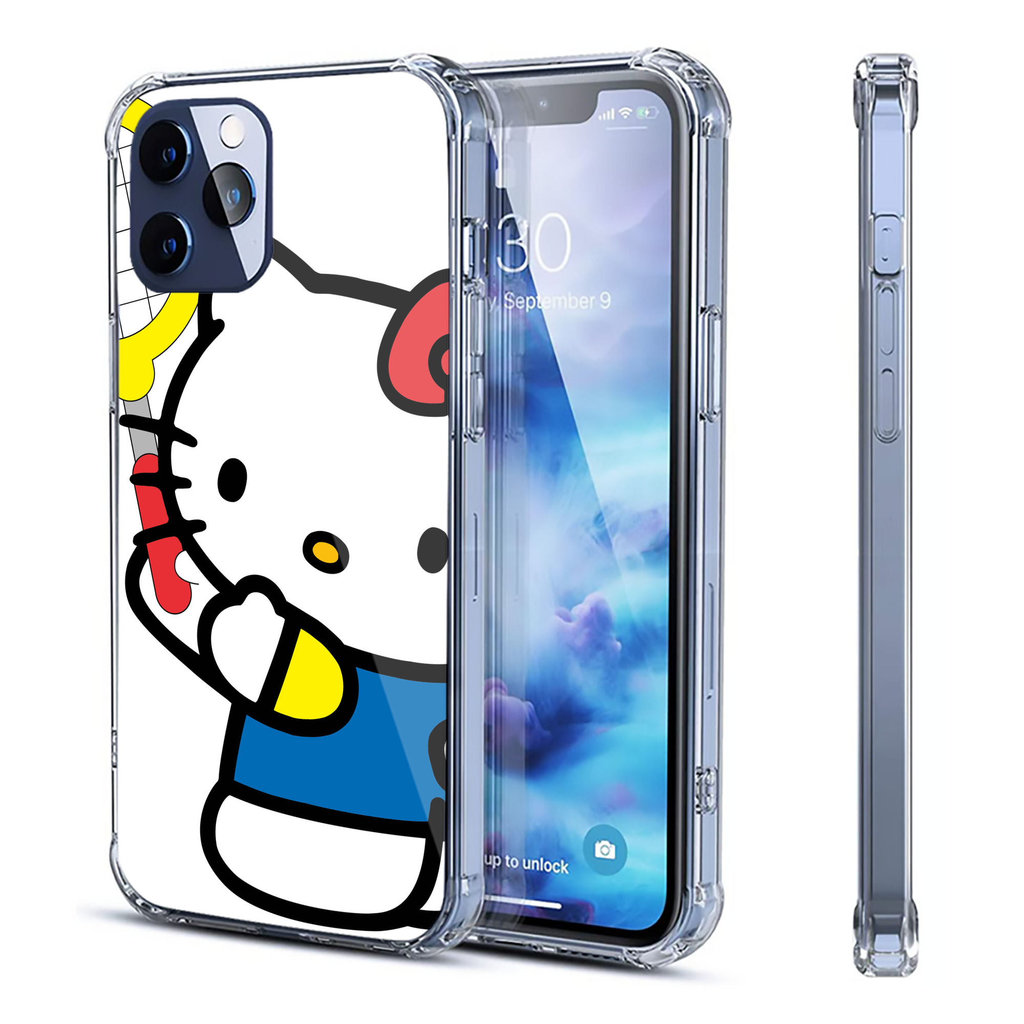 （画像用） Hello Kitty ハローキティ 【iPhone 12シリーズ対応】透明スマホケース（クリアソフトケース）
